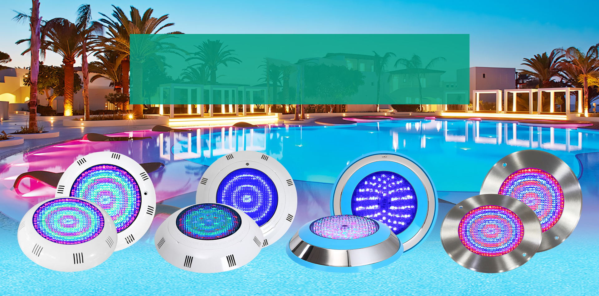 LED Pool Lights IP68, 50,000hrs