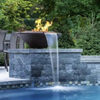 Water Feature Stainless Steel Fire Bowl Waterfall