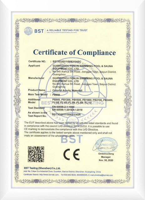Certified Pool Filter Manufacturer