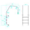 Inground Swimming Pool Stainless Steel Ladder