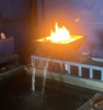 Water Feature Stainless Steel Fire Bowl Waterfall