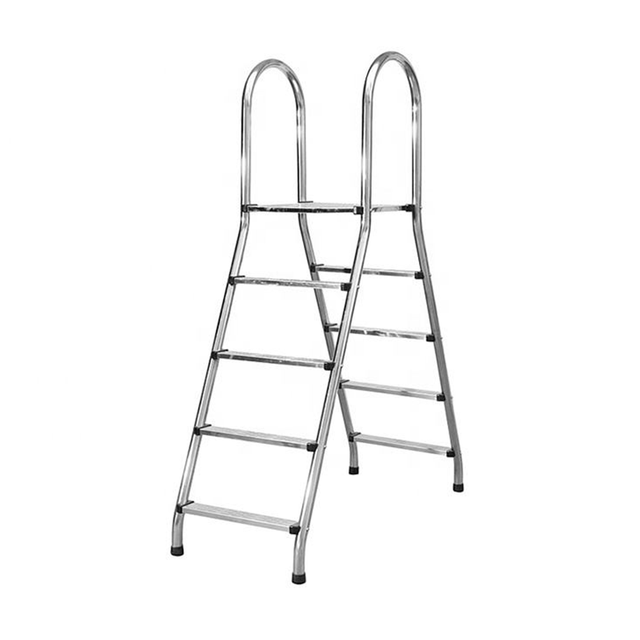 Portable Stainless Steel Swimming Pool Ladder 304 Folding Double Sided 2-5 Steps