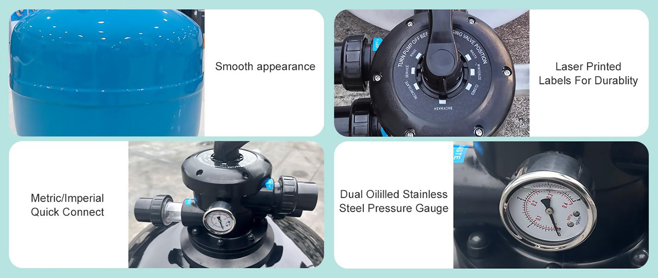 top-mount pool sand filter