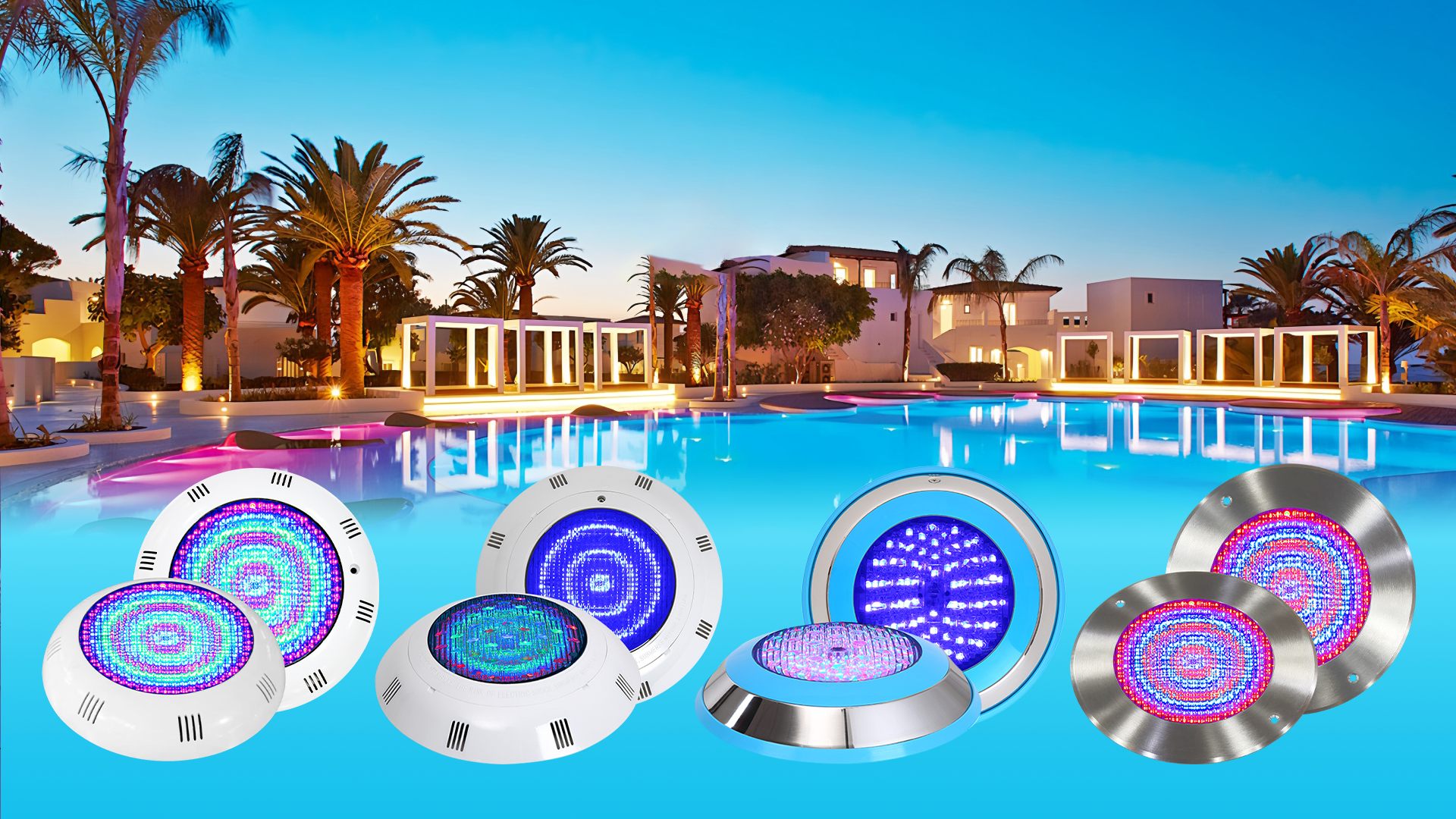LED Pool Lights IP68, 50,000hrs