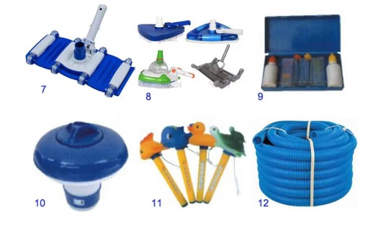 pool vacuum head with brush