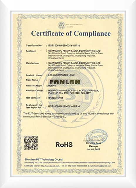 Pool Accessories Quality Certification