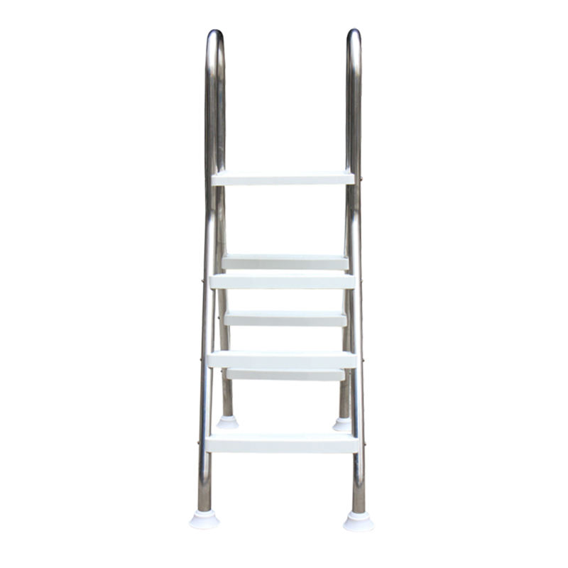 Swimming pool ladder step spacing and ergonomics